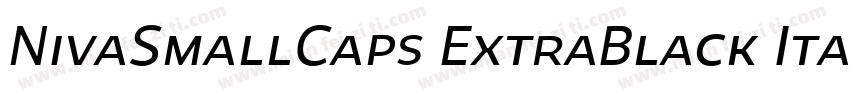 NivaSmallCaps ExtraBlack Italic字体转换